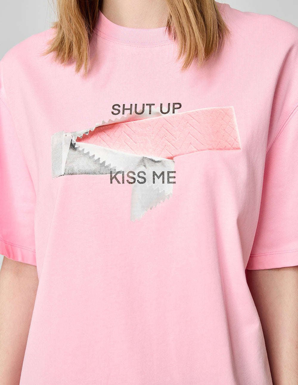 Couple Style Chewing Gum Slogan Printed T-Shirt