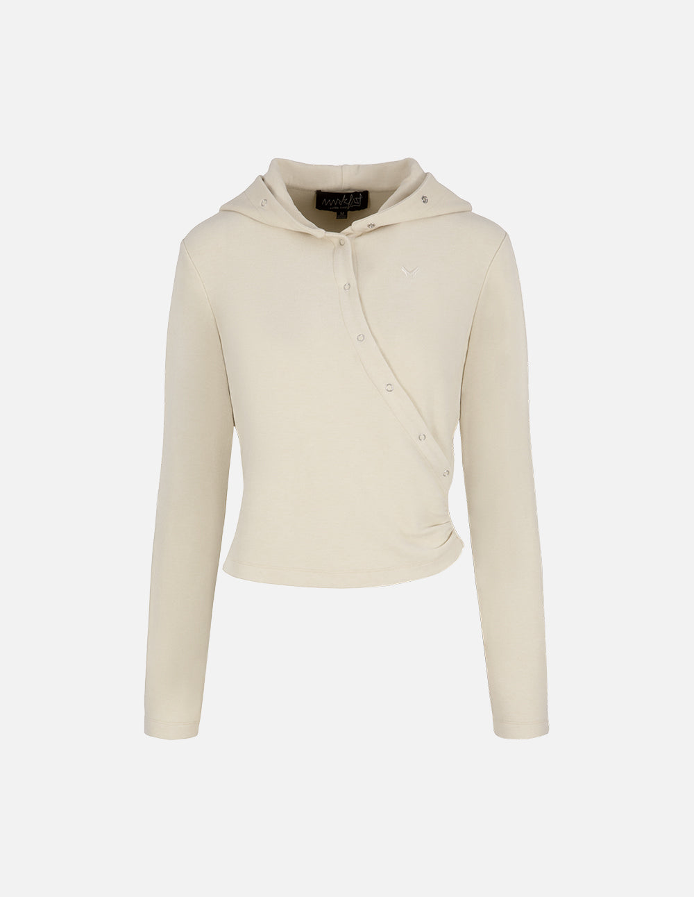 Women's Apricot Fake Wrap Hooded Sweatshirt