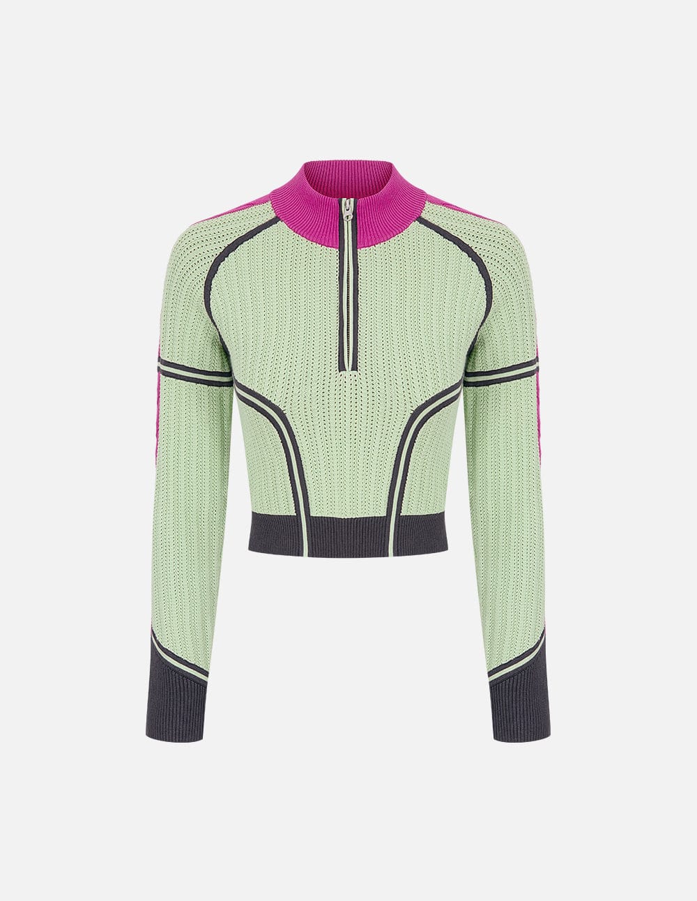 Women'S Avocado Green Contrast Sweater