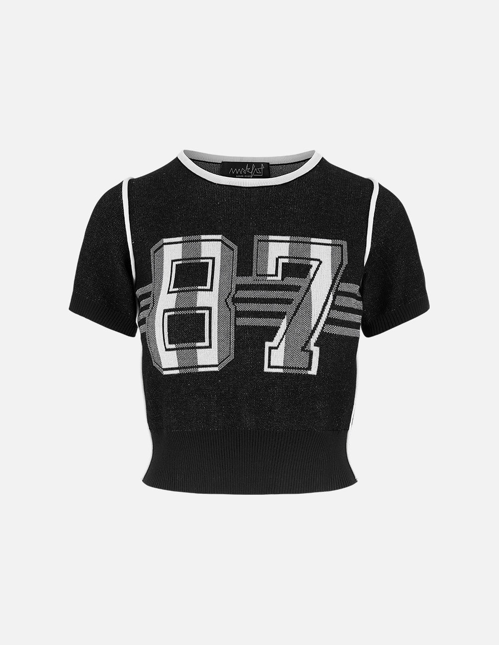 Women's Contrast Jacquard Crew Neck Sweater