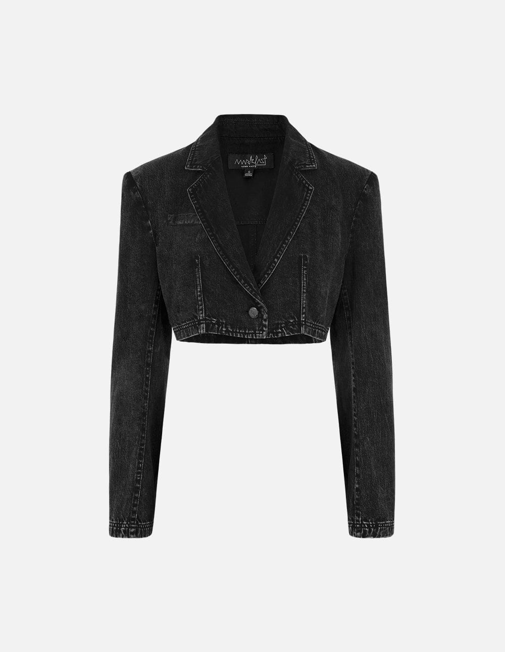 Women's Washed Denim Short Blazer