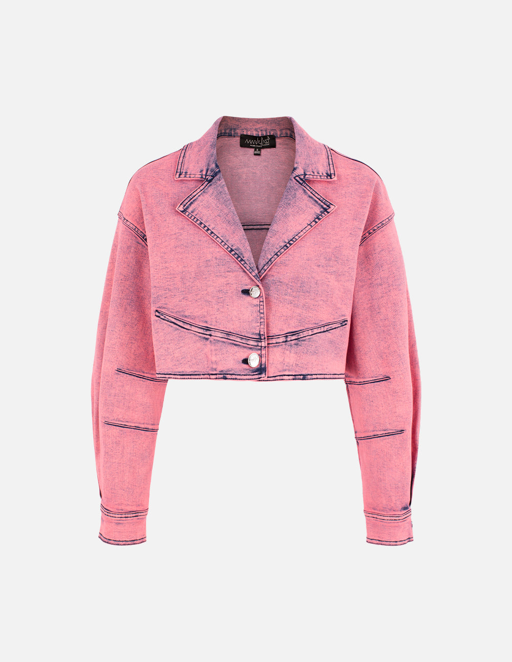 MF Coral Red Washed Short Denim Jacket