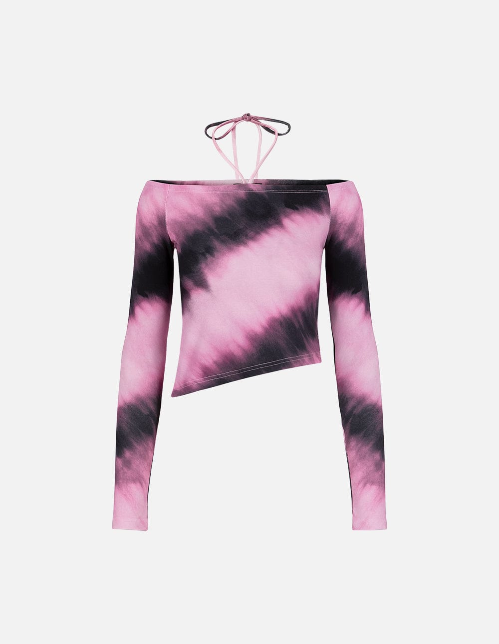 Women's Tie-Dye Printed Lace-Up Sweater