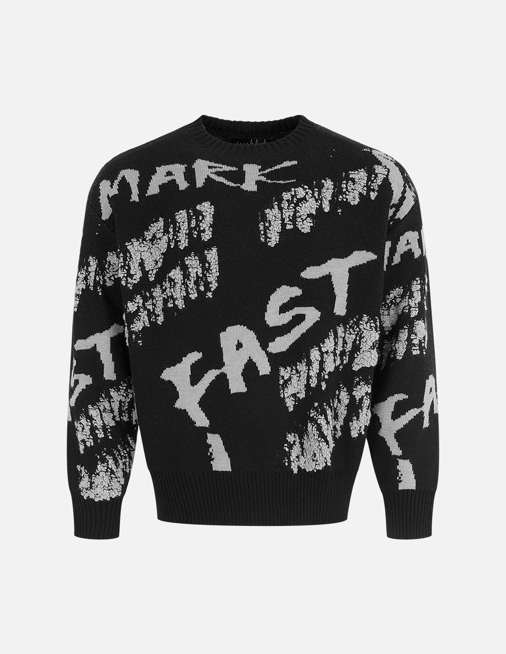 Men's Contrast Letter Jacquard Sweater