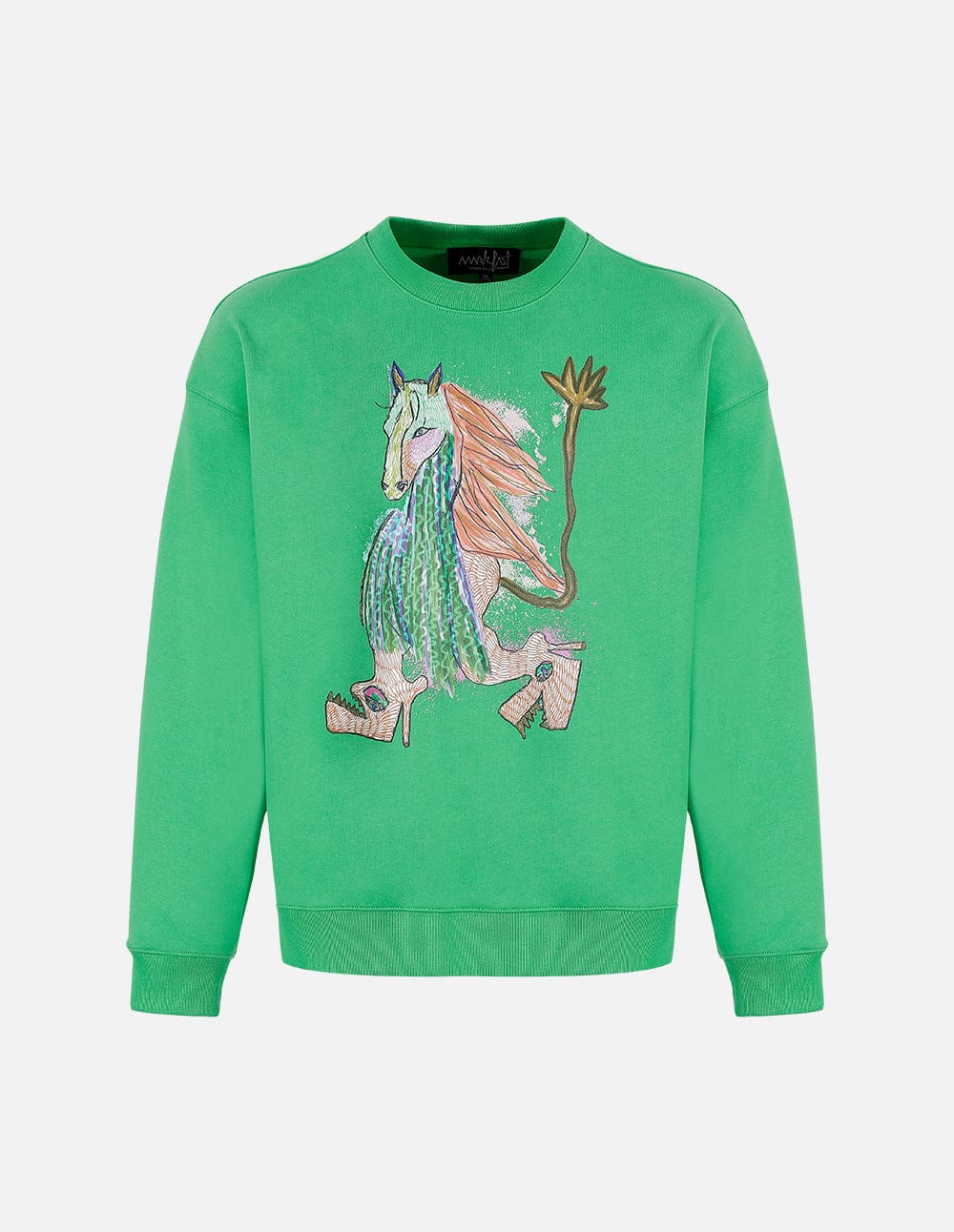 Unisex Pony Print Cotton Sweatshirt