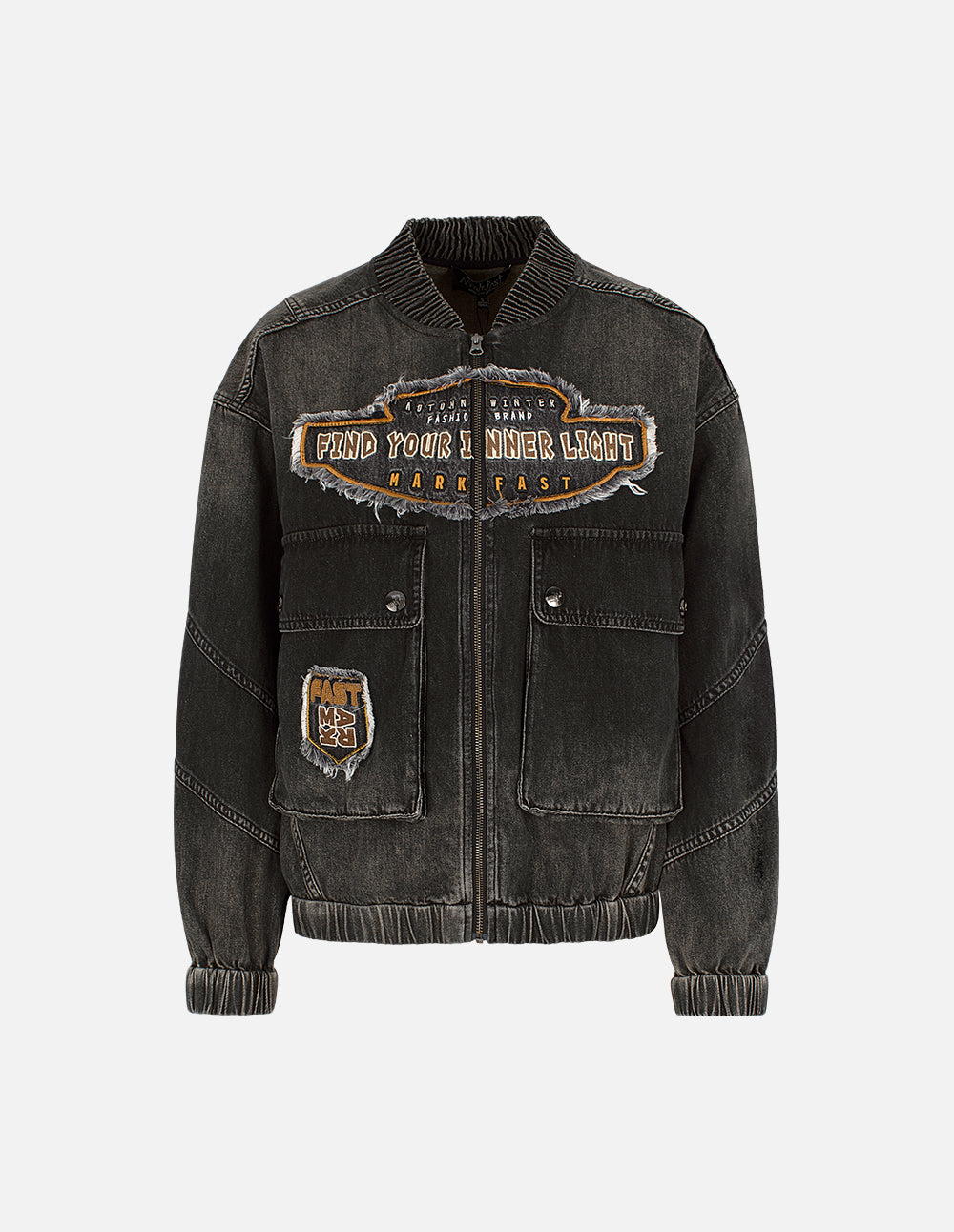 Couple Style Patchwork Embroidered Retro Denim Jacket