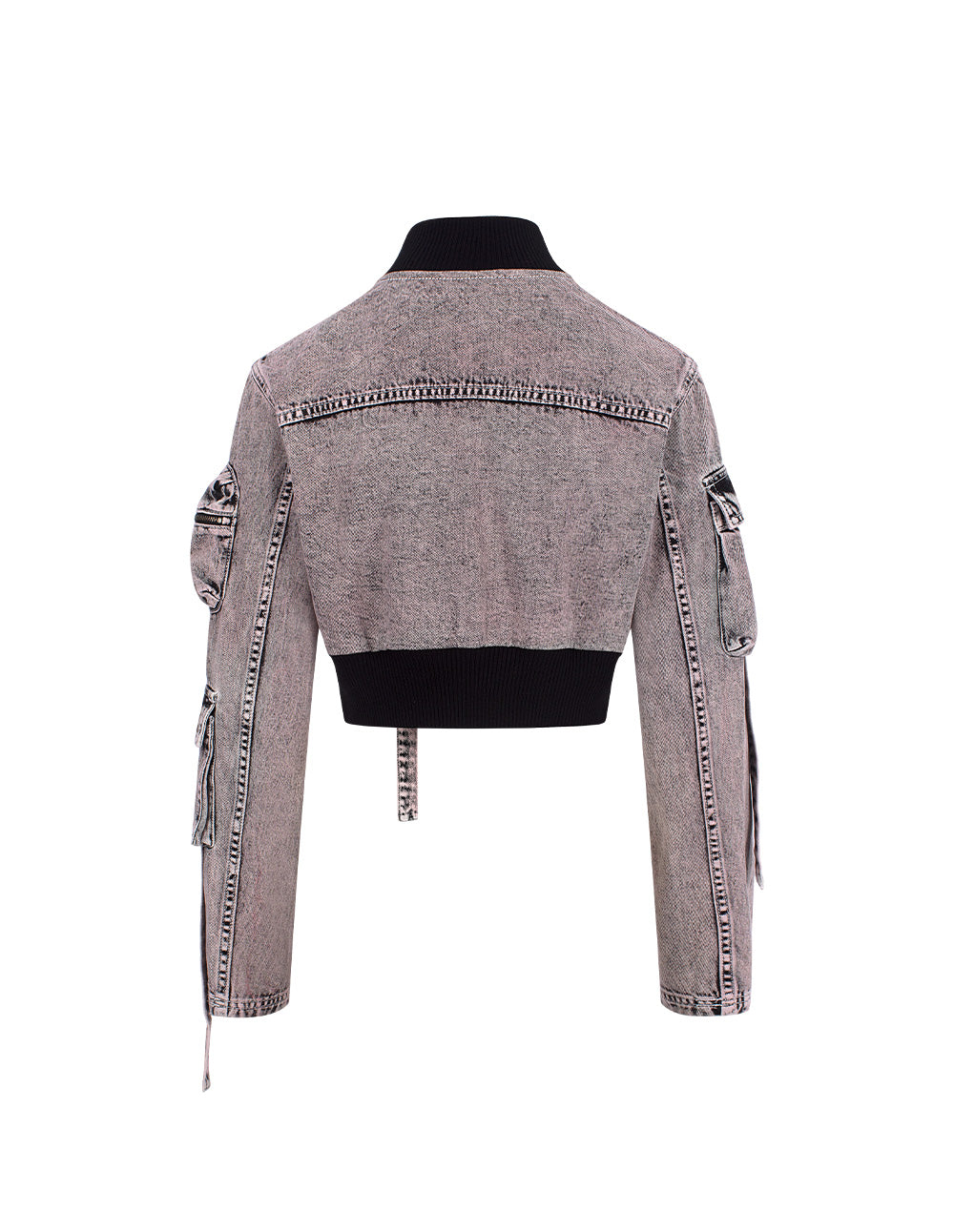 Women's Snowflake Washed Denim Baseball Jacket