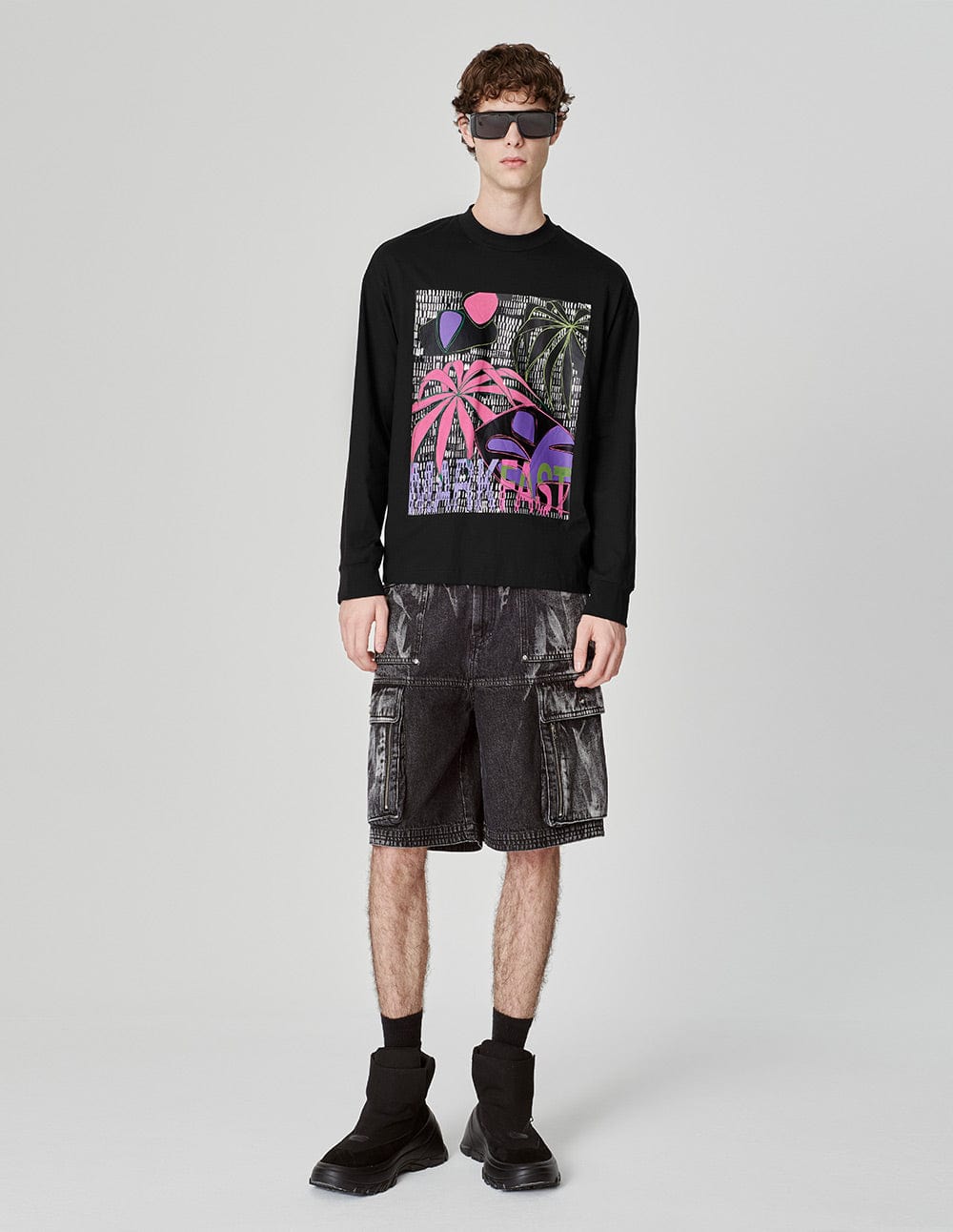 Unisex Tropical Rainforest Print Crew Neck Sweatshirt