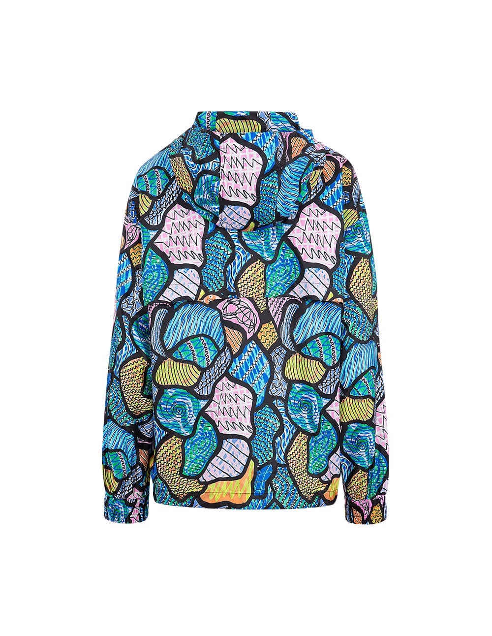 Unisex Colourful Coral Print Hooded Jacket