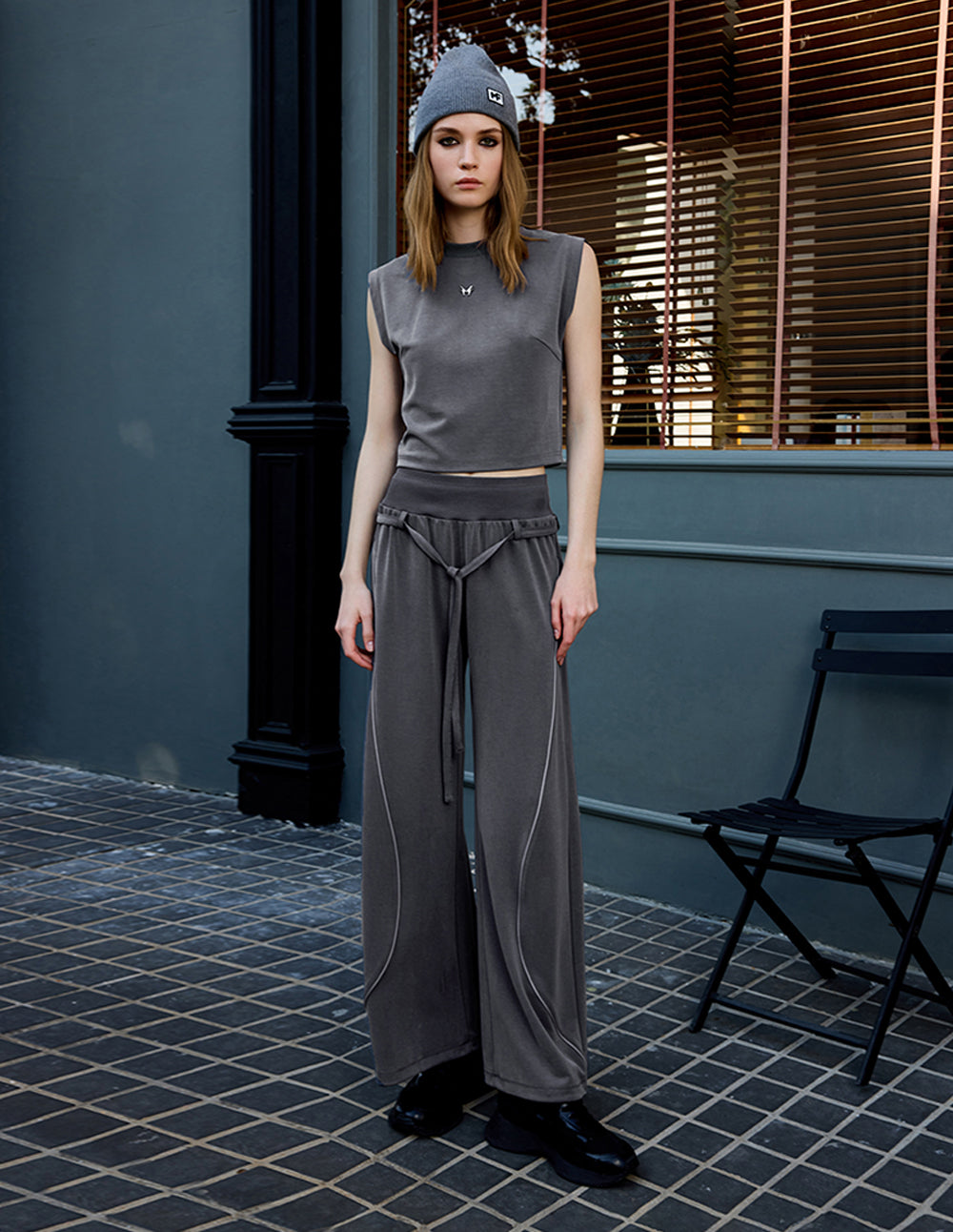 Women's CityWalk series gray sleeveless top for women