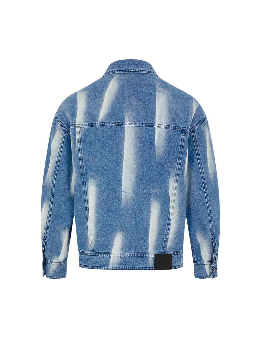 Couple Style Blue And White Washed Denim Jacket