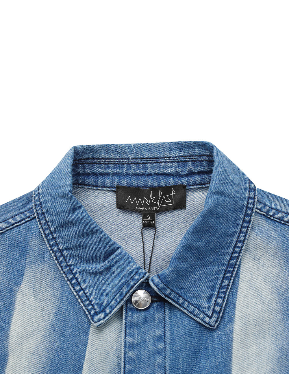 Couple Style Blue And White Washed Denim Jacket