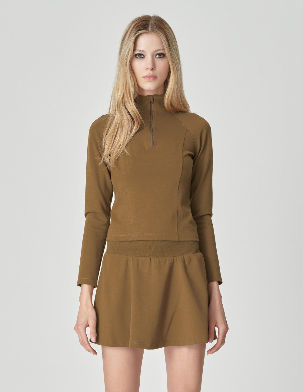 Women's Turtleneck Stretch Knit Base Layer Top