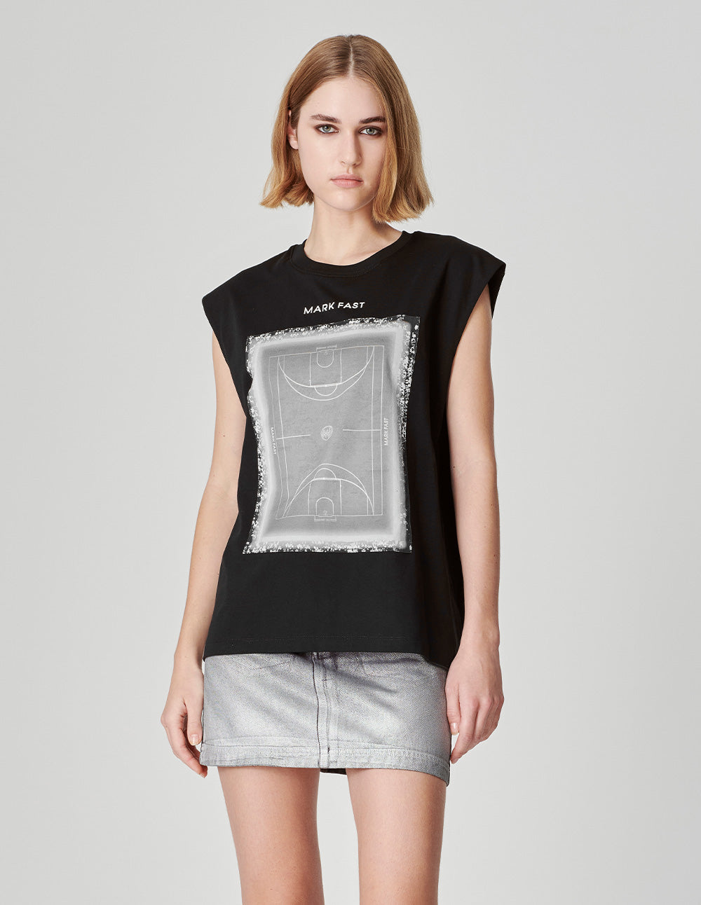 Couple Contrast Pure Cotton Printed Sleeveless T-Shirt