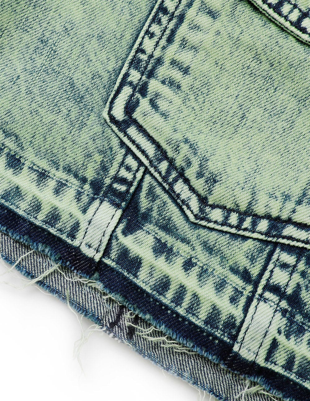 Women's Ripped Sleeves Washed Denim Jacket