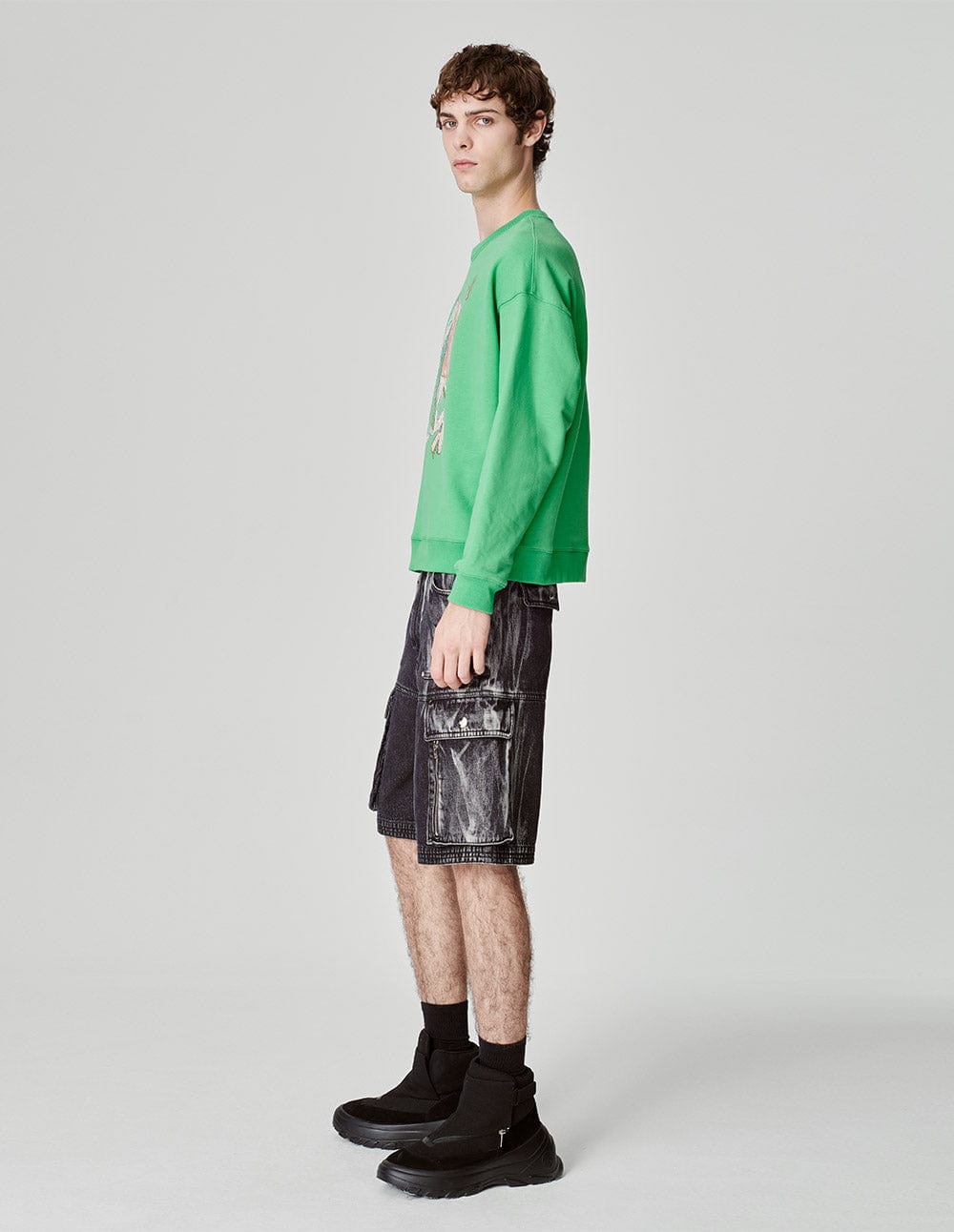 Unisex Pony Print Cotton Sweatshirt