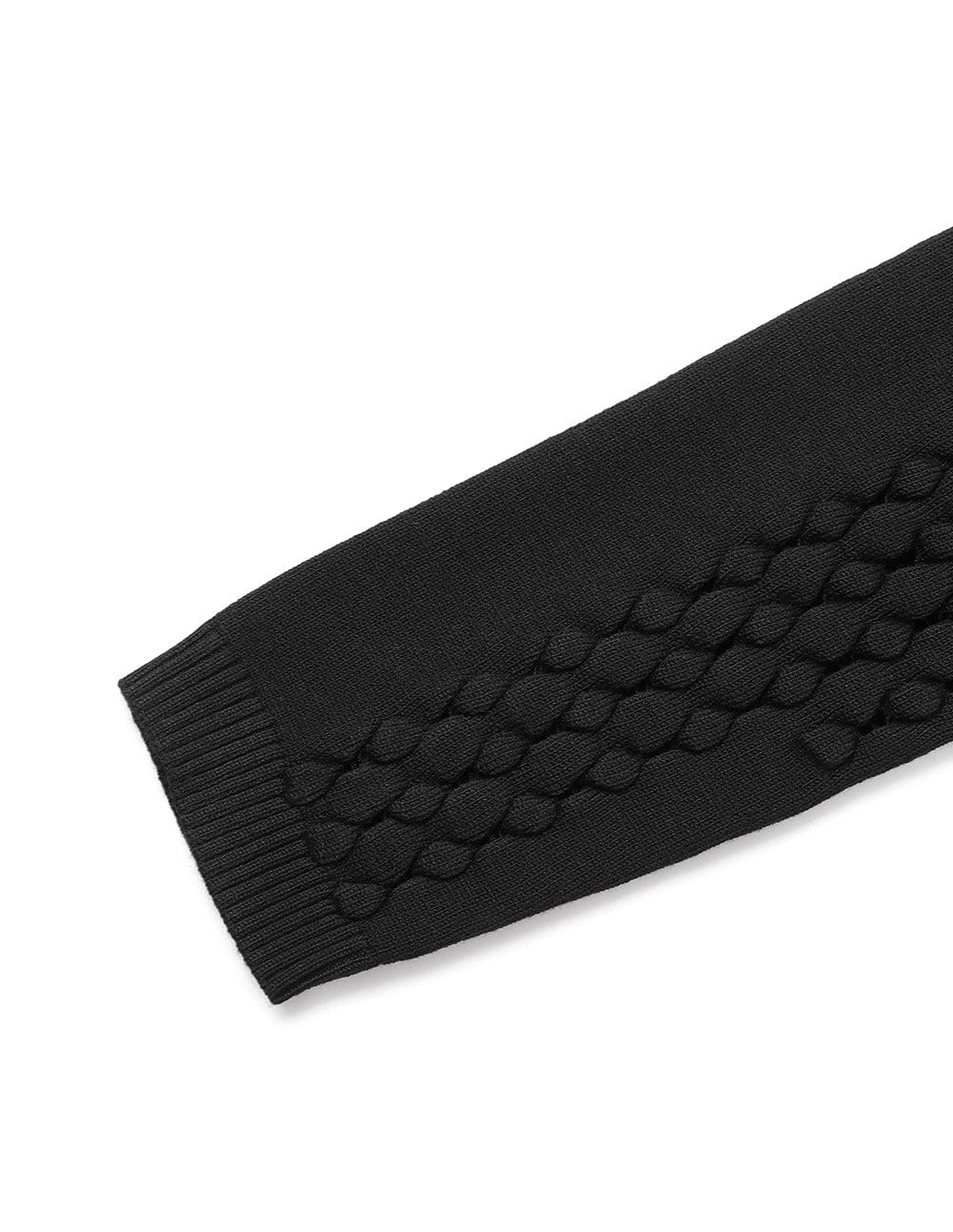 Women's Black Hollow Off Shoulder Knitted Pullover