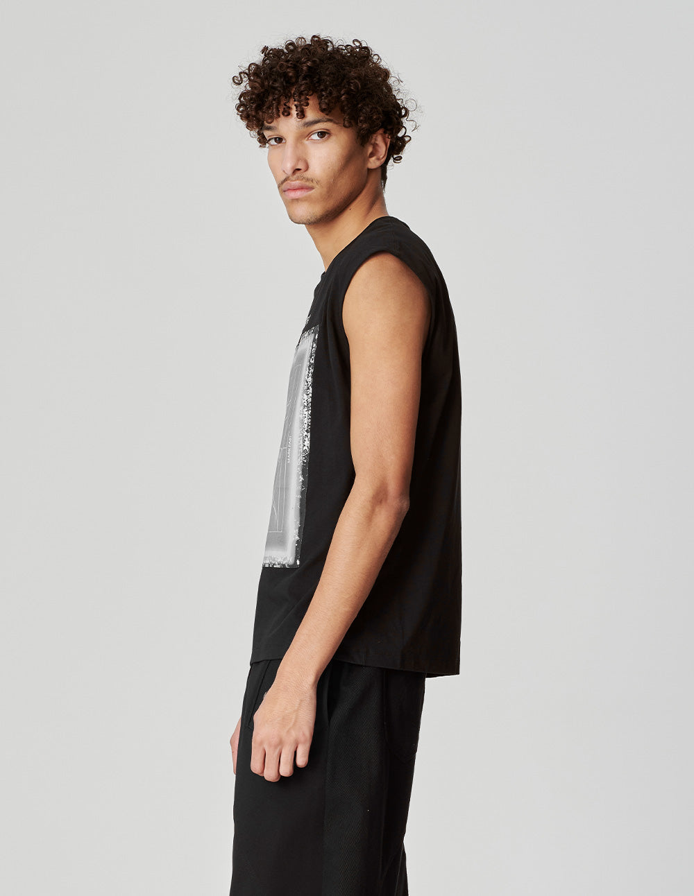 Couple Contrast Pure Cotton Printed Sleeveless T-Shirt