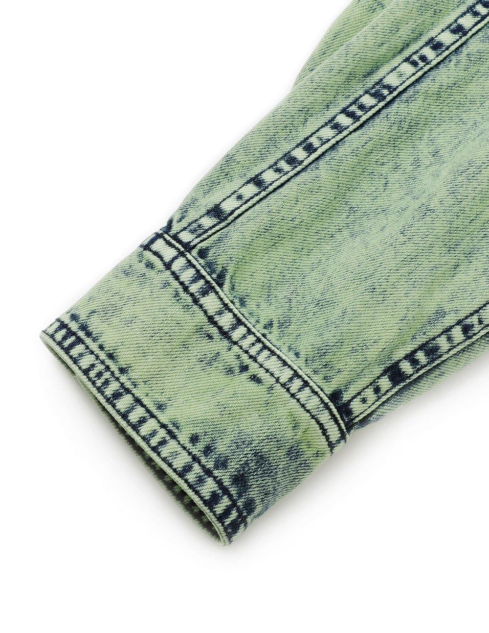 Women's Ripped Sleeves Washed Denim Jacket