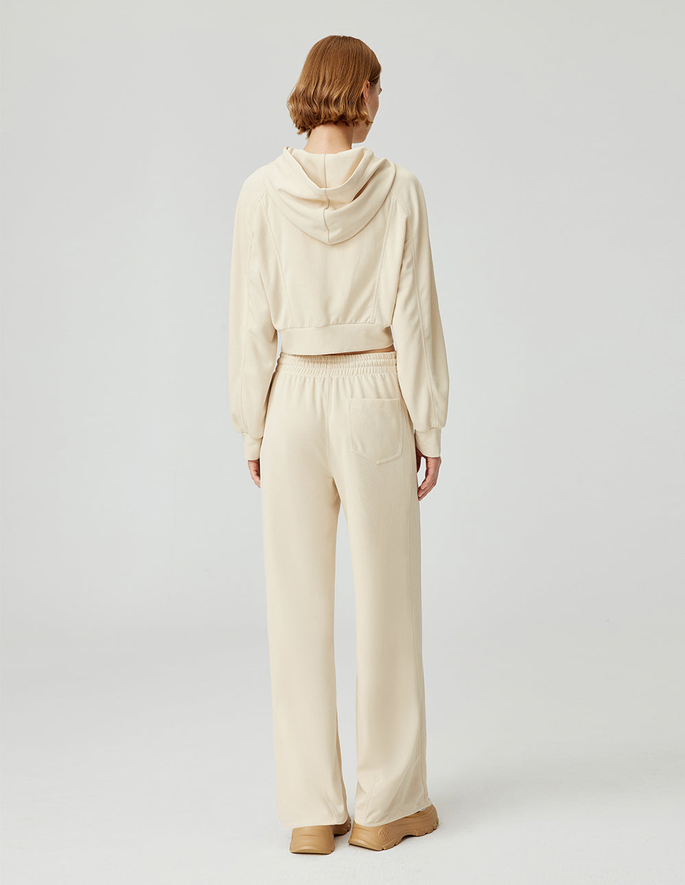 MF casual, simple and versatile elastic drawstring slim straight casual pants