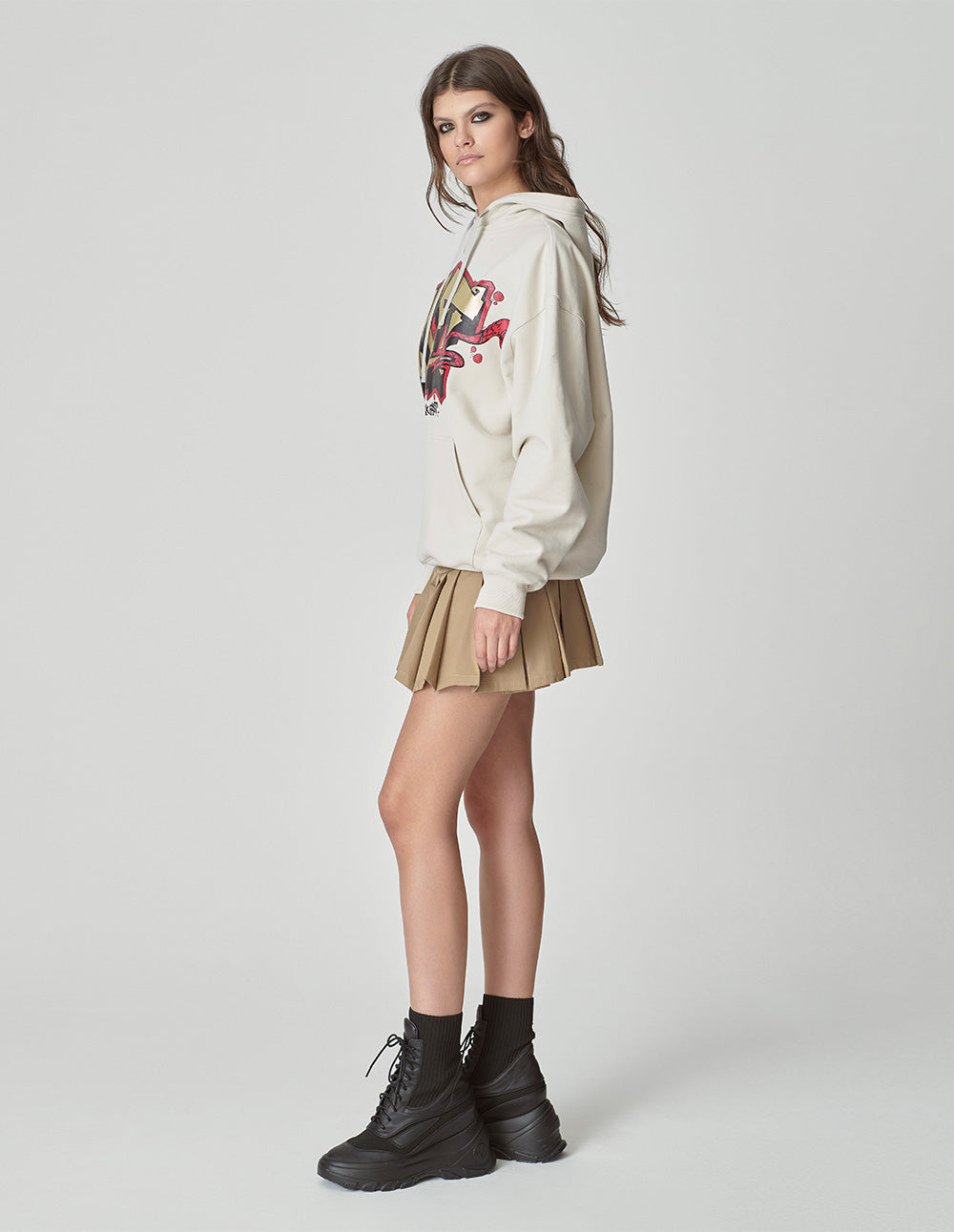 Graffiti Cotton Hooded Sweatshirt