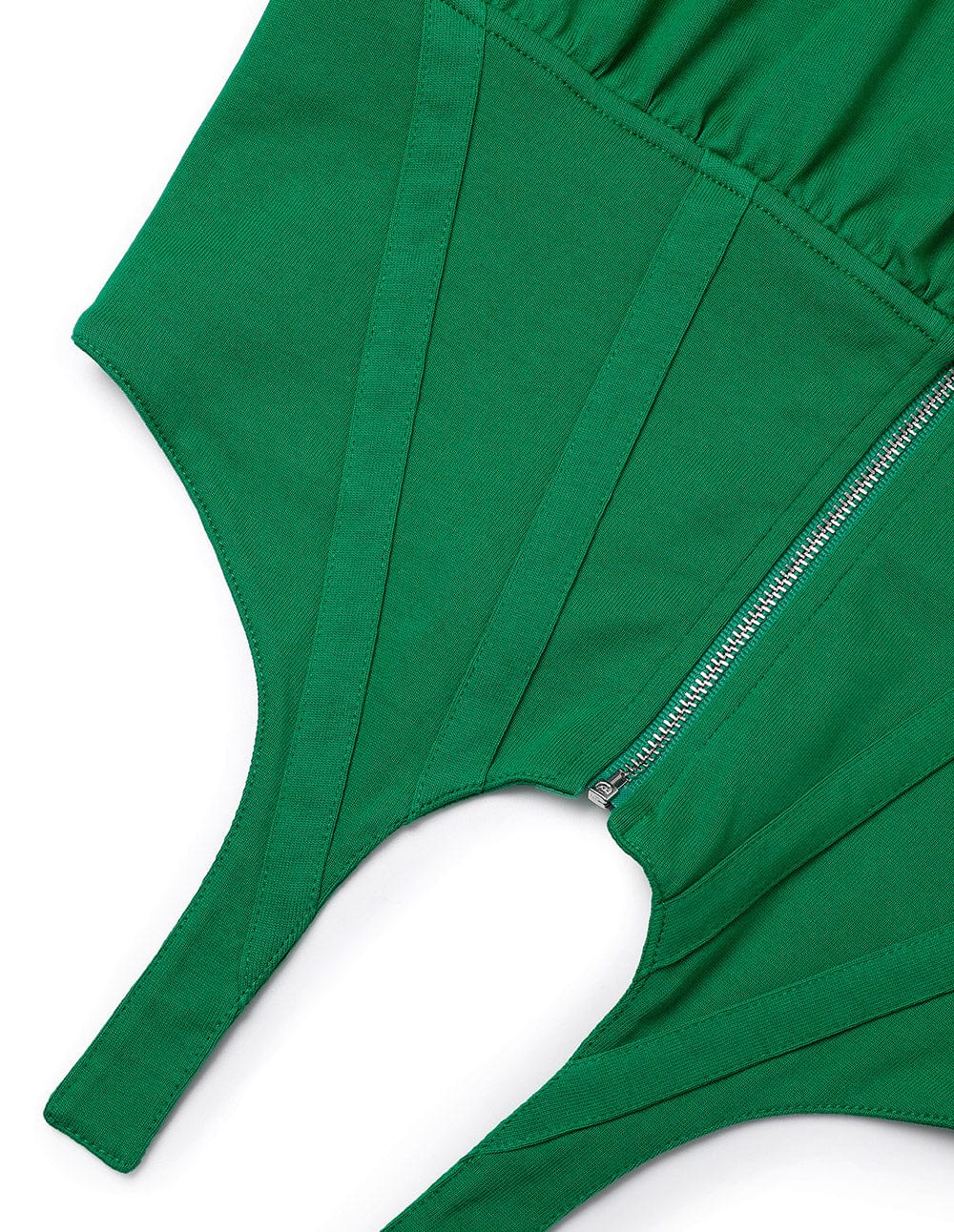 Women's Apple Green Bra Patchwork Hooded Sweatshirt