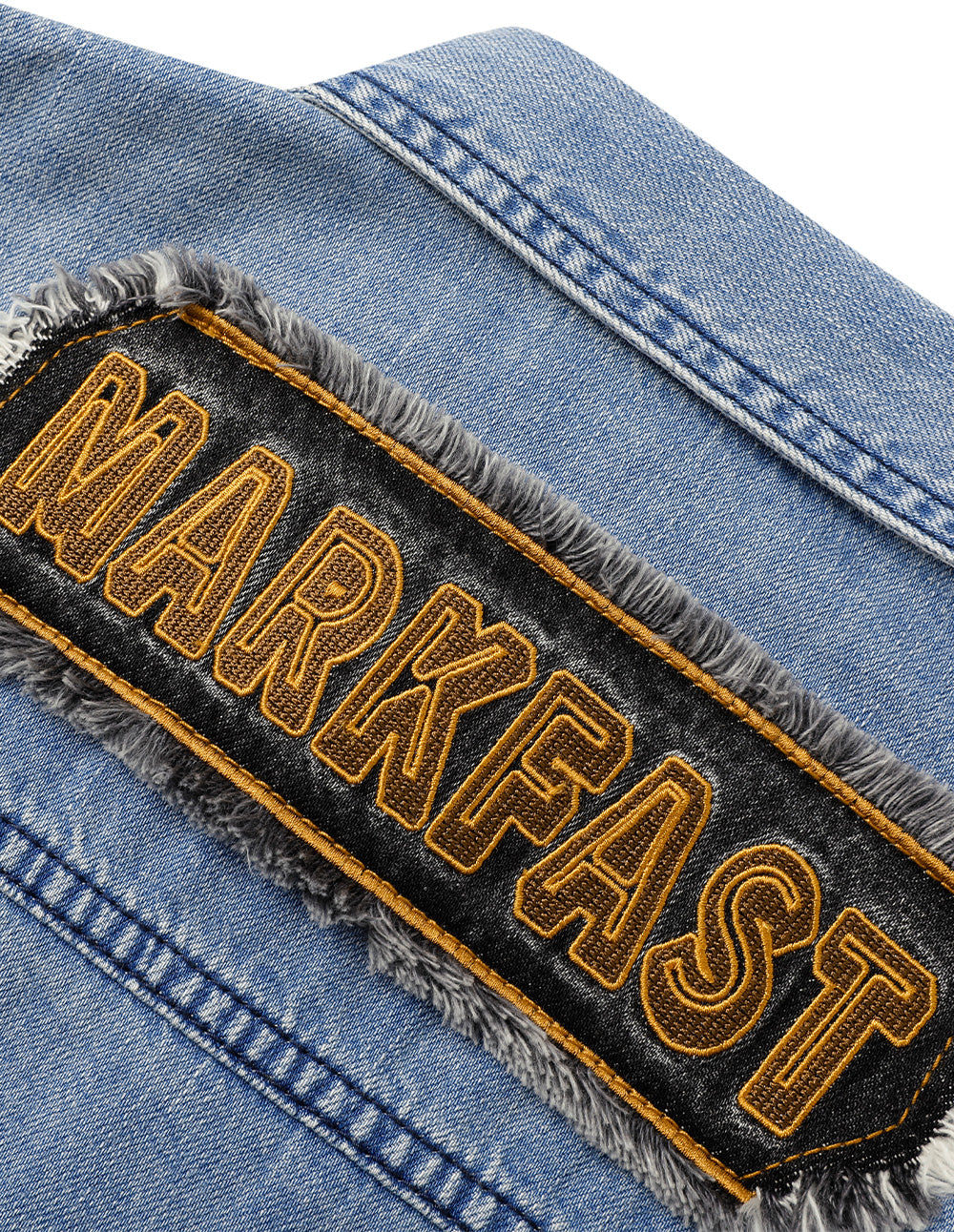 Couple Style Patch Embroidered Ripped Denim Shirt