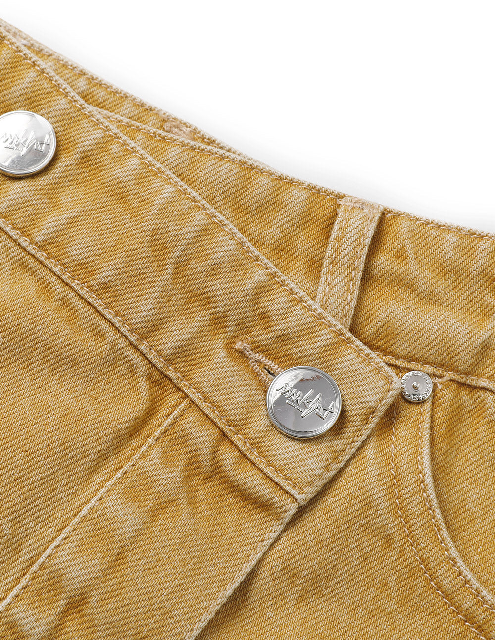 Mf Patchwork Washed Denim Skirt