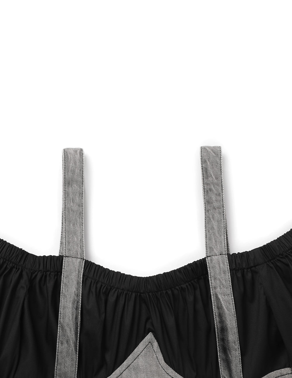 Women's Fake Two-Piece Off-Shoulder Denim Dress