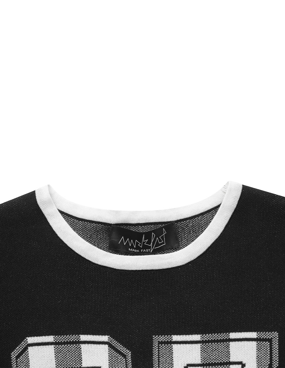 Women's Contrast Jacquard Crew Neck Sweater