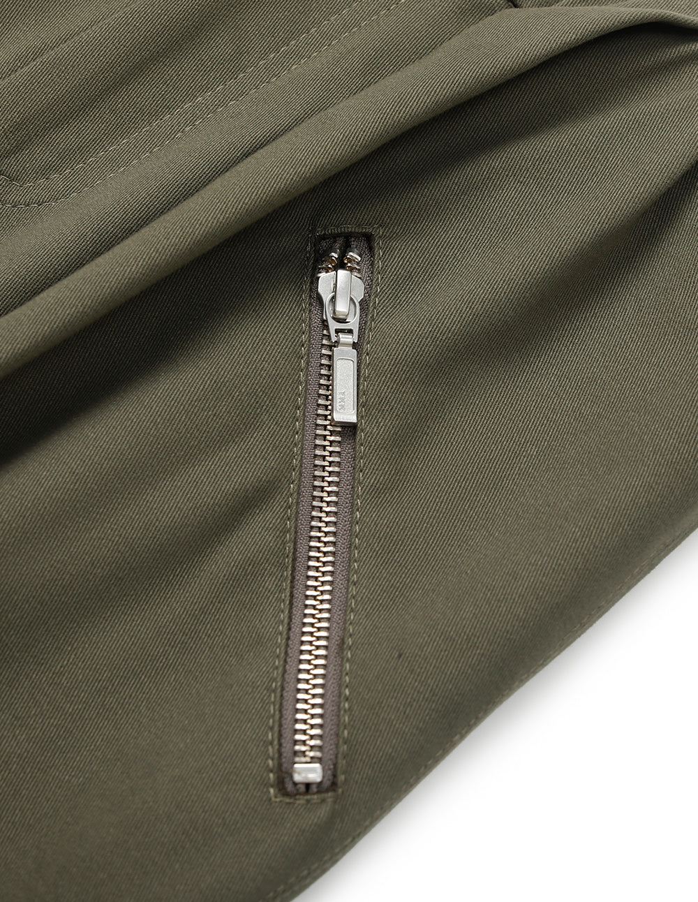 MF Retro Grey Olive Green Loose Straight Fit Pleated Design Versatile Midi Skirt