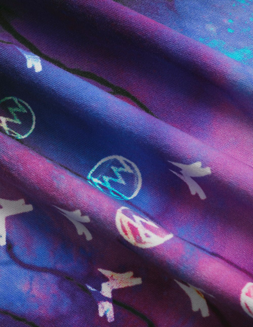 Unisex Starry Sky Logo Printed T-Shirt