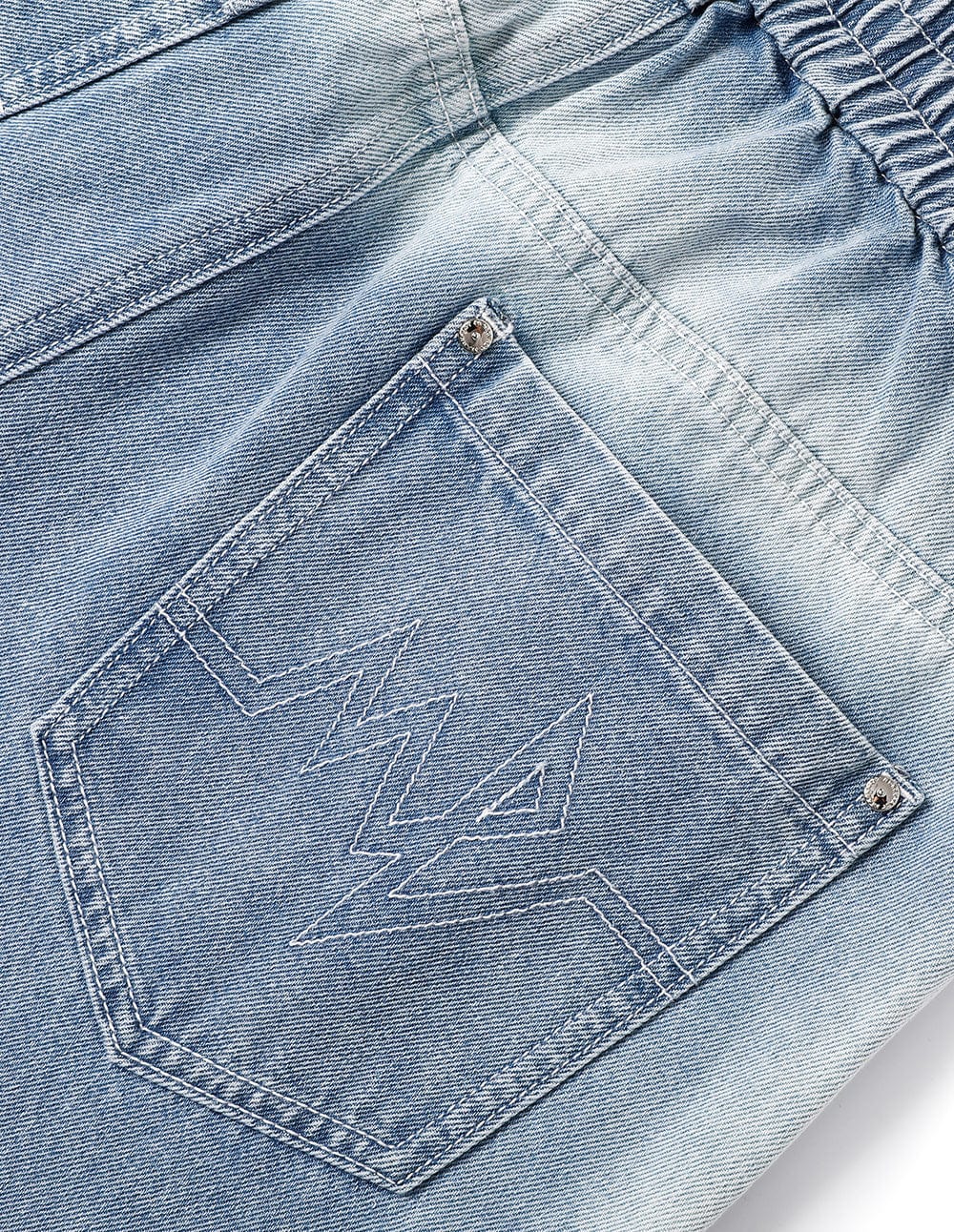 Unisex Spray Washed Denim Trousers