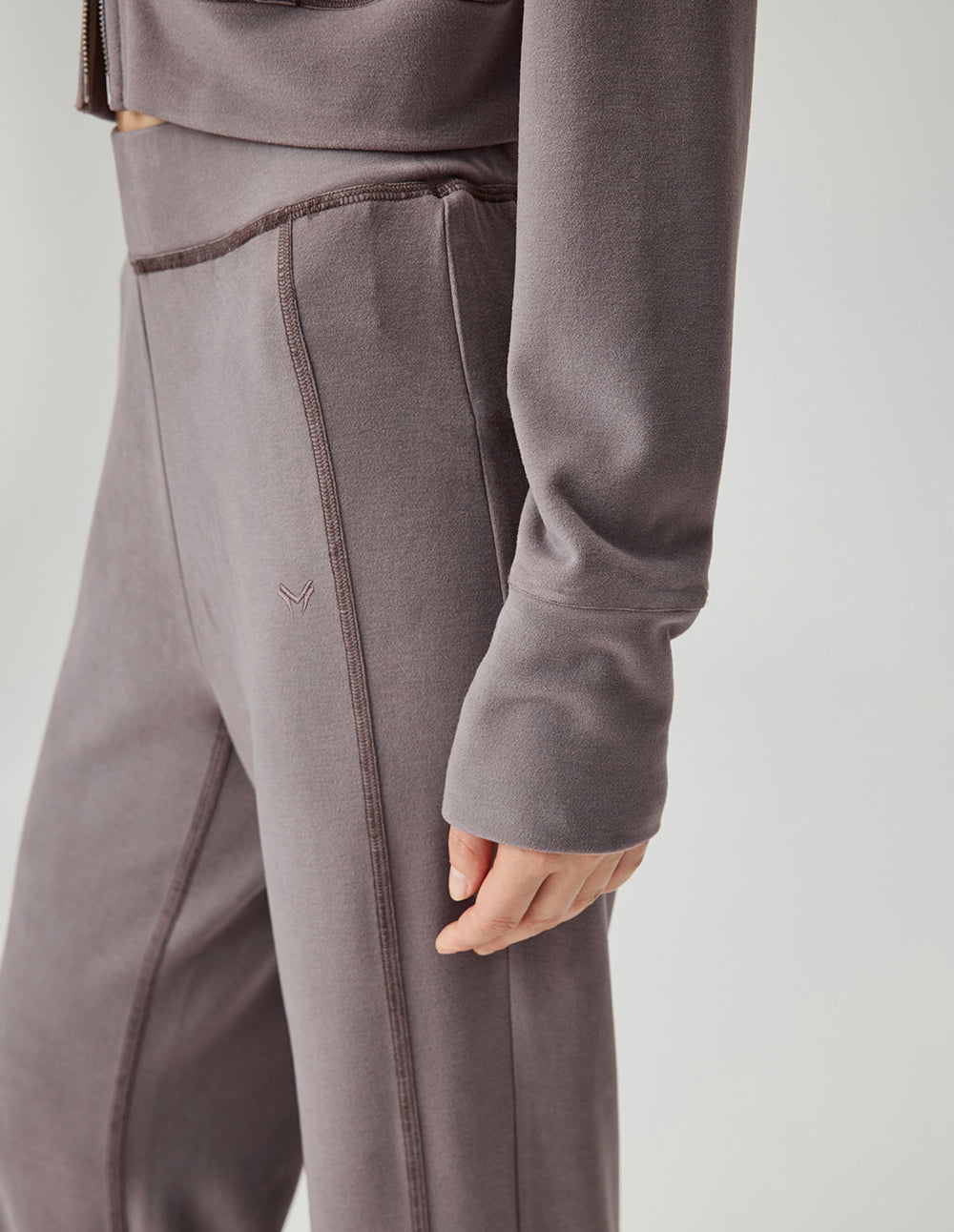 MF versatile casual elastic high waist straight loose wide leg pants