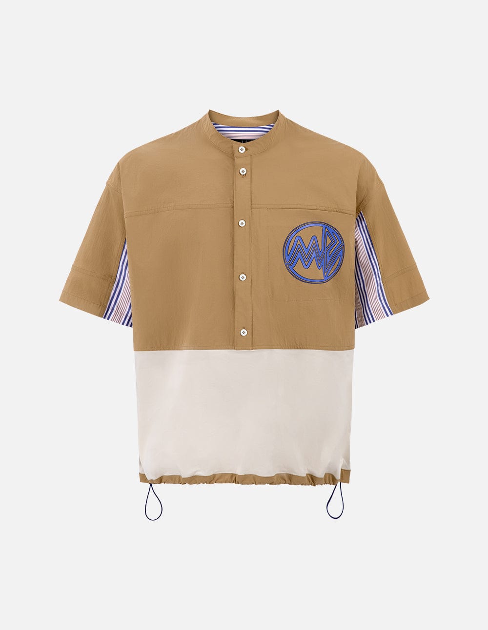 Men's Patchwork Drawstring Track Top