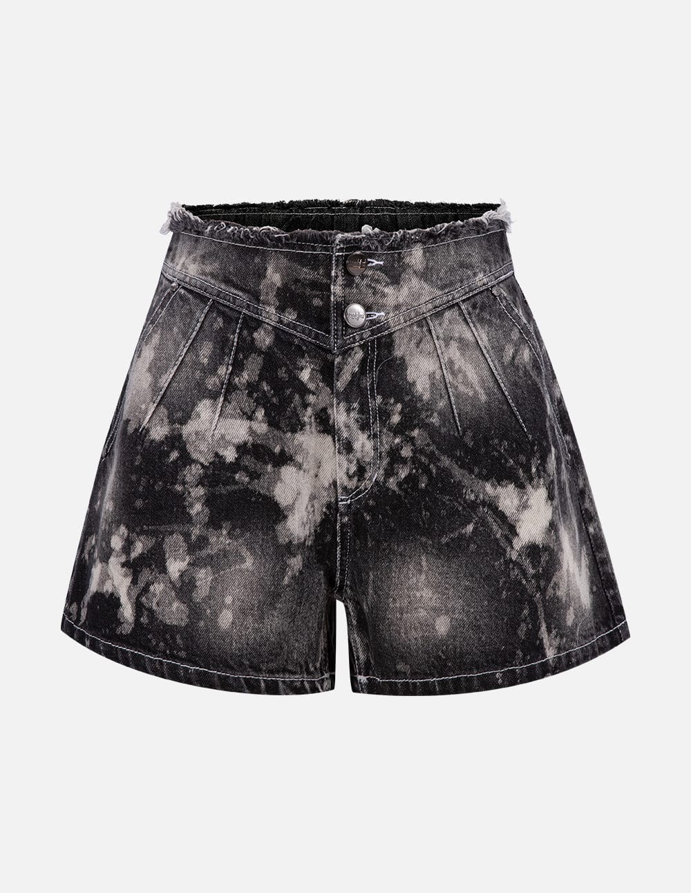 Runway Style Tie-Dye Denim Shorts