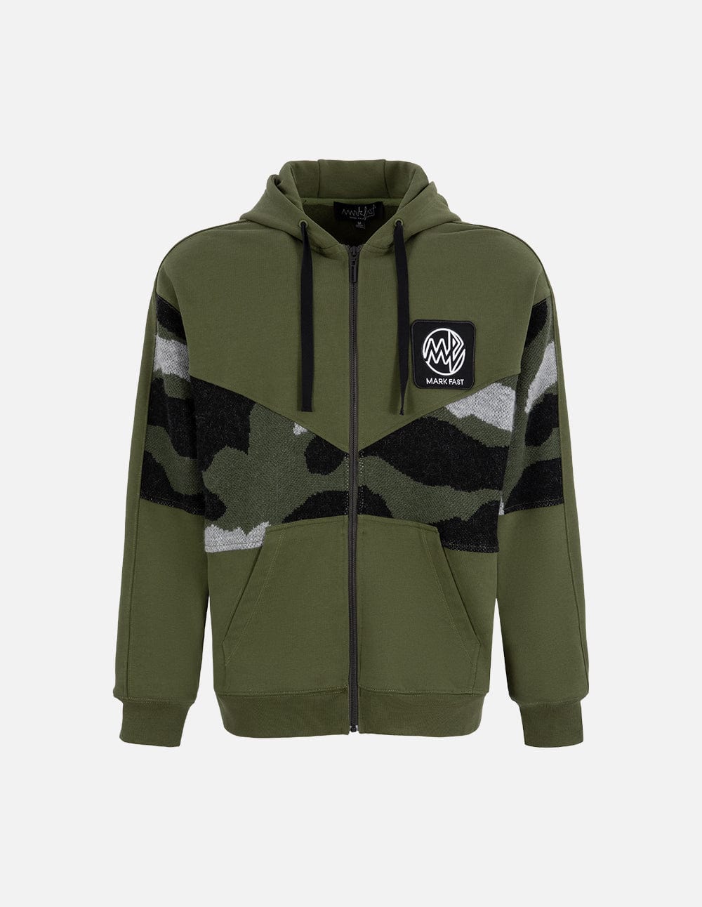 Unisex Couple Style Army Green Camouflage Hooded Sweatshirt