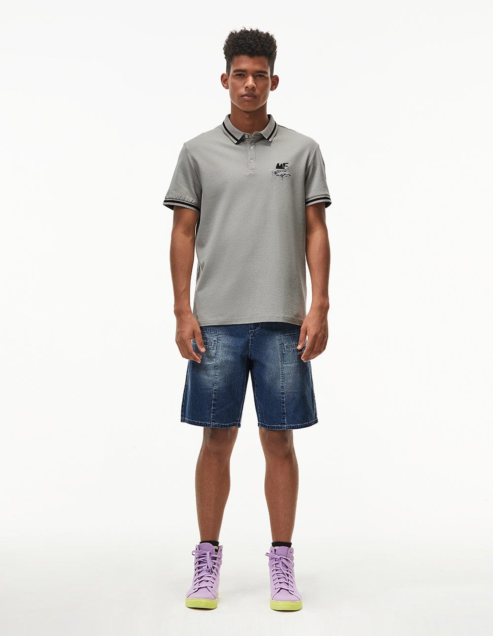 Eugene Blue Basic Fit Lip Pockets Denim Short