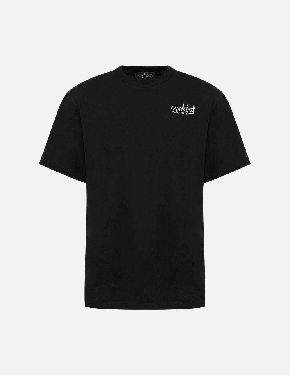 Men's Black Cotton Printed Loose T-Shirt