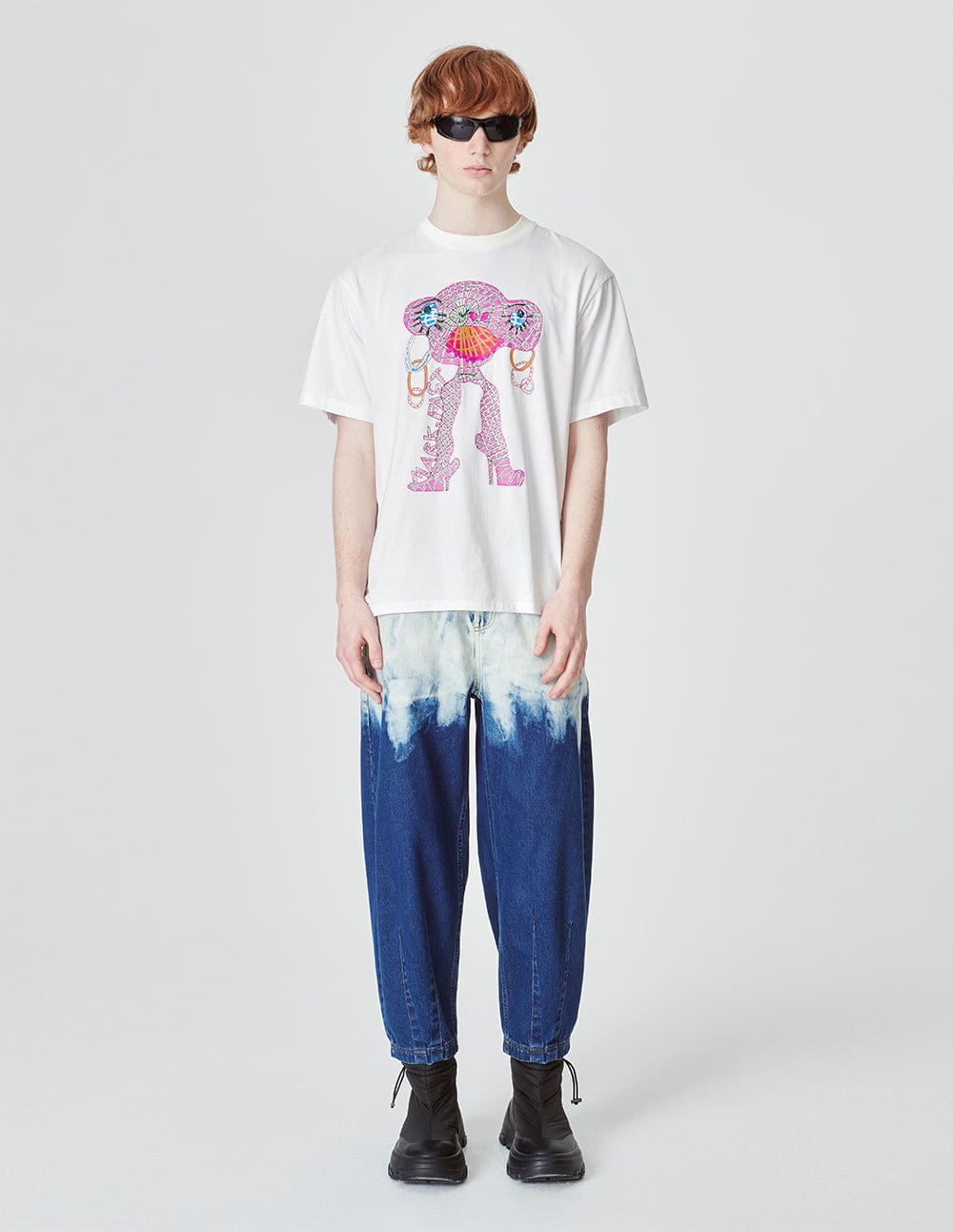 Unisex street style electric eye beast series T-shirt