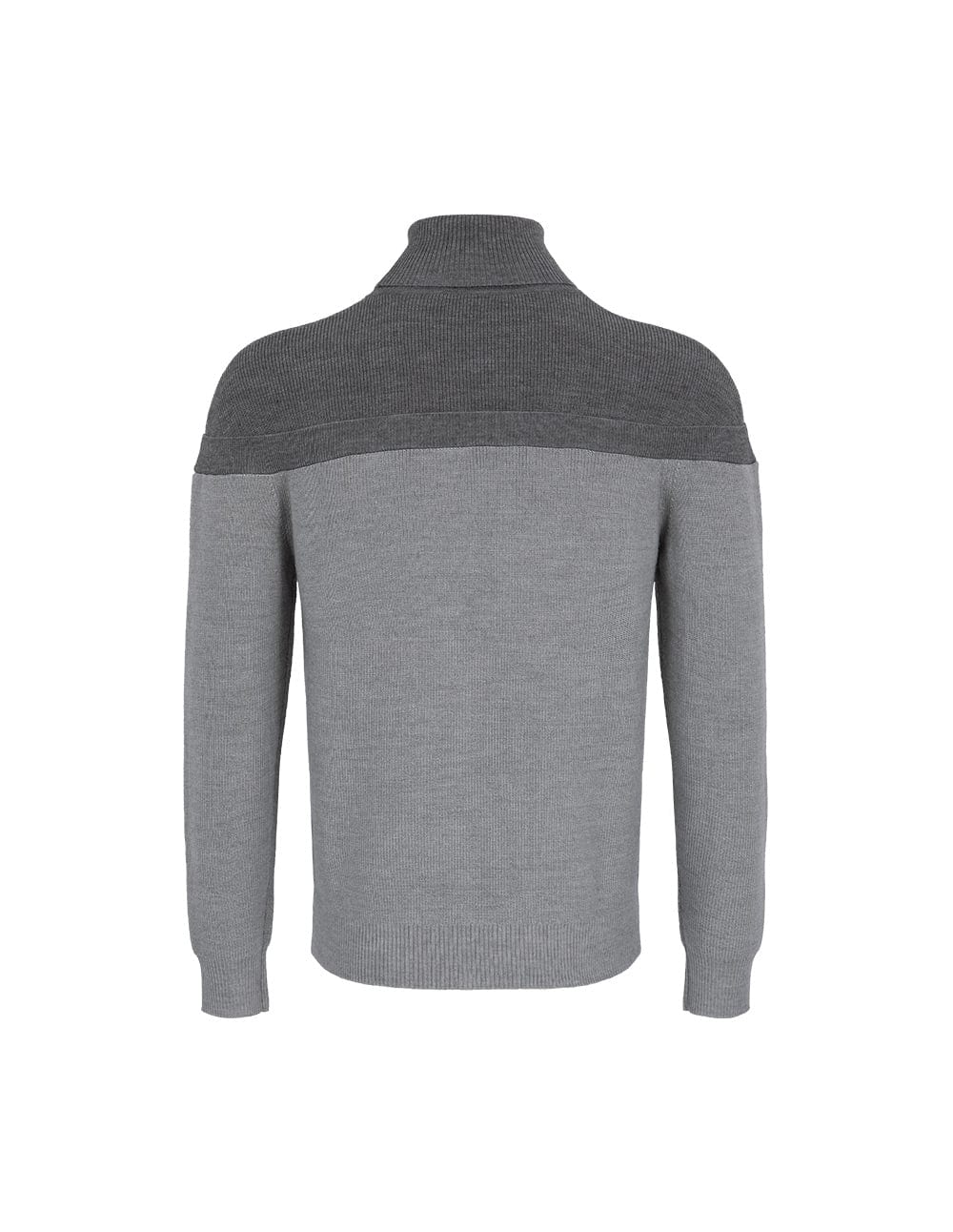 Men's Grey Wool Pullover Sweater