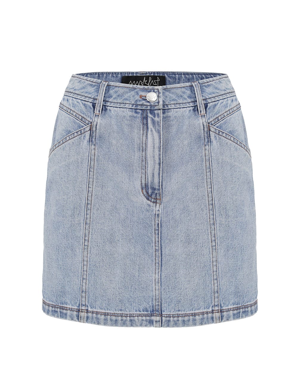 Women Washed Denim Slim Fit Mini Skirt