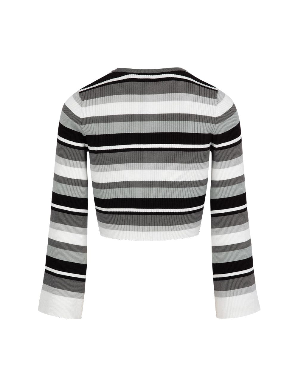 Women's Contrast Colour Round Neck Striped Sweater