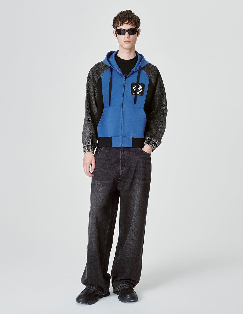 Unisex Couple Style Denim Sweater Jacket