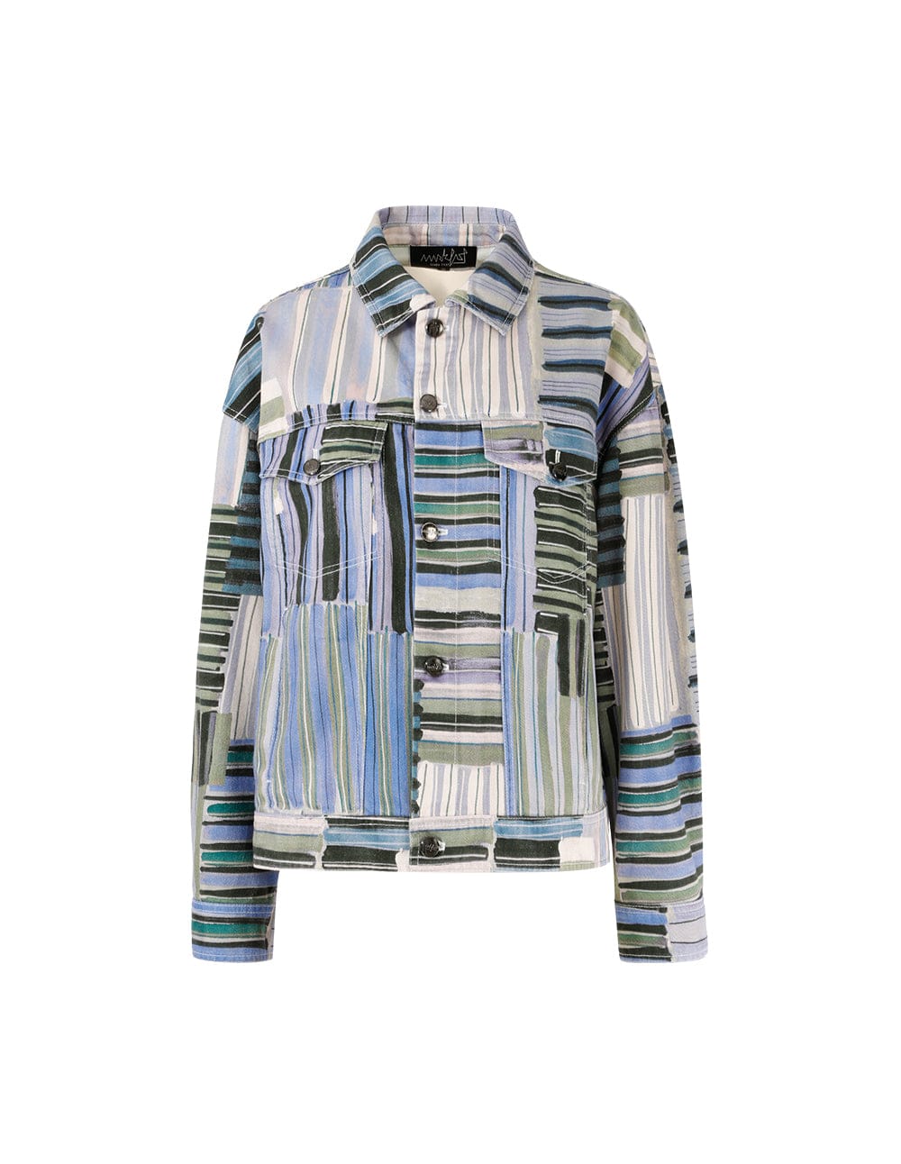 Women Patchwork Pattern Denim Jacket