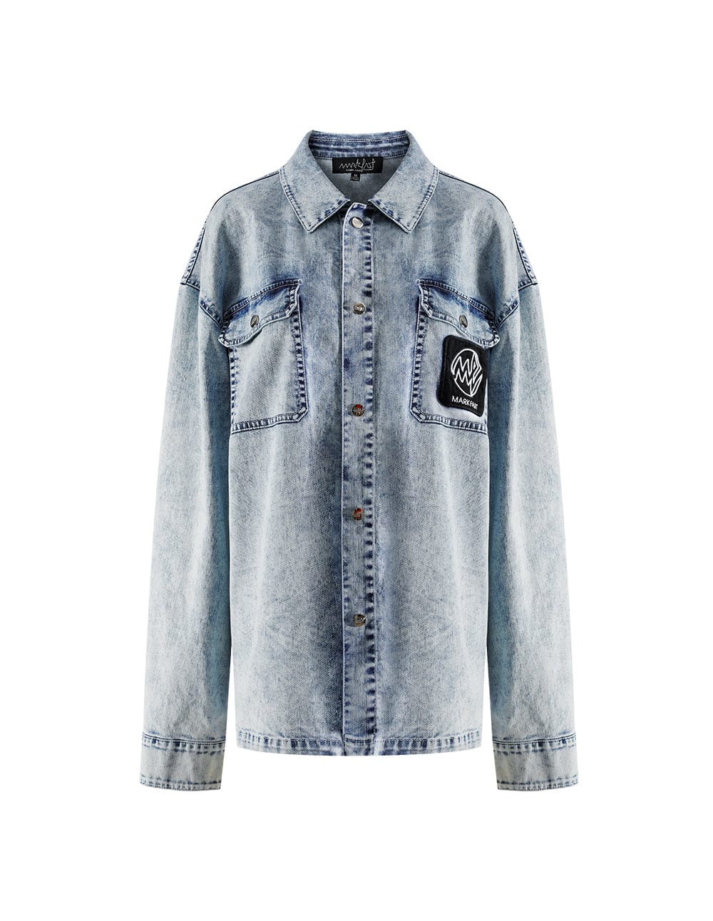 Light Blue Washed Denim Casual Shirt