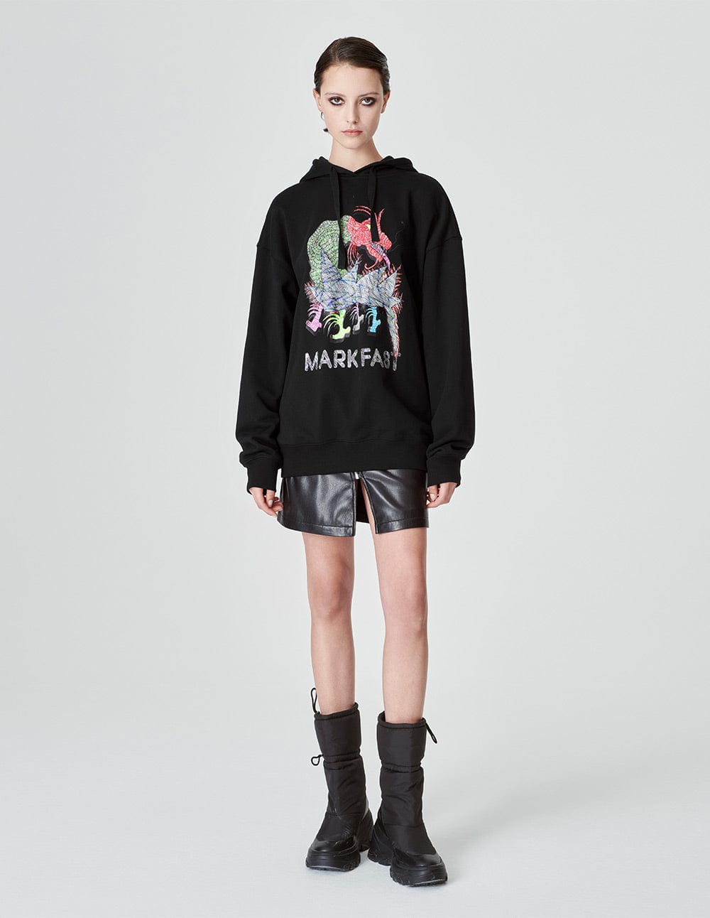 Unisex Printed Cotton Hooded Sweatshirt