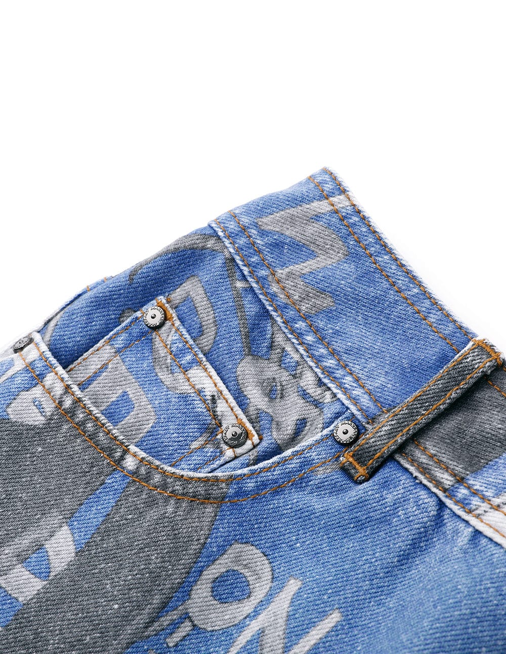 Ladies Recycled Graffiti Denim Skirt