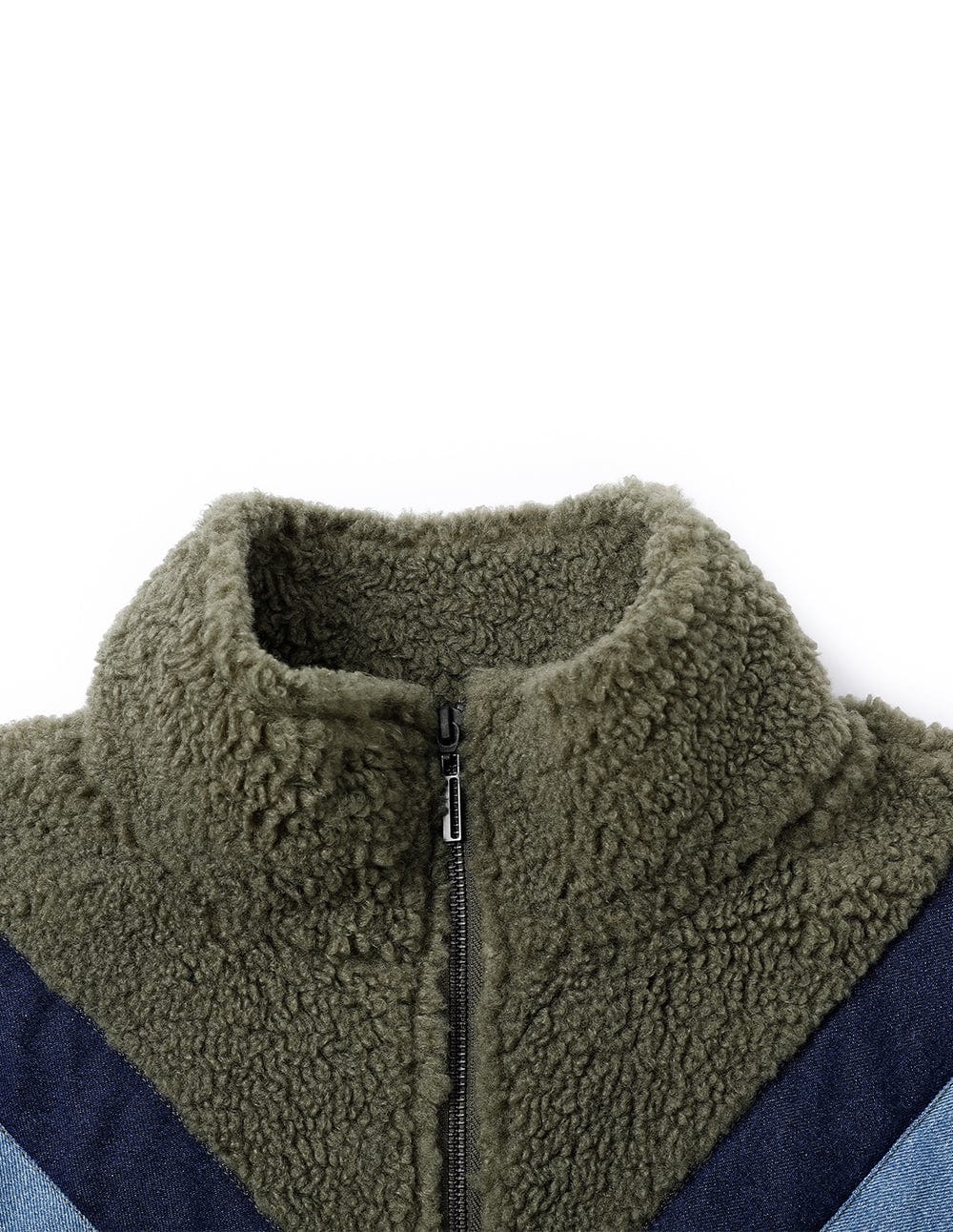 Unisex Denim Stitching Wool Jacket