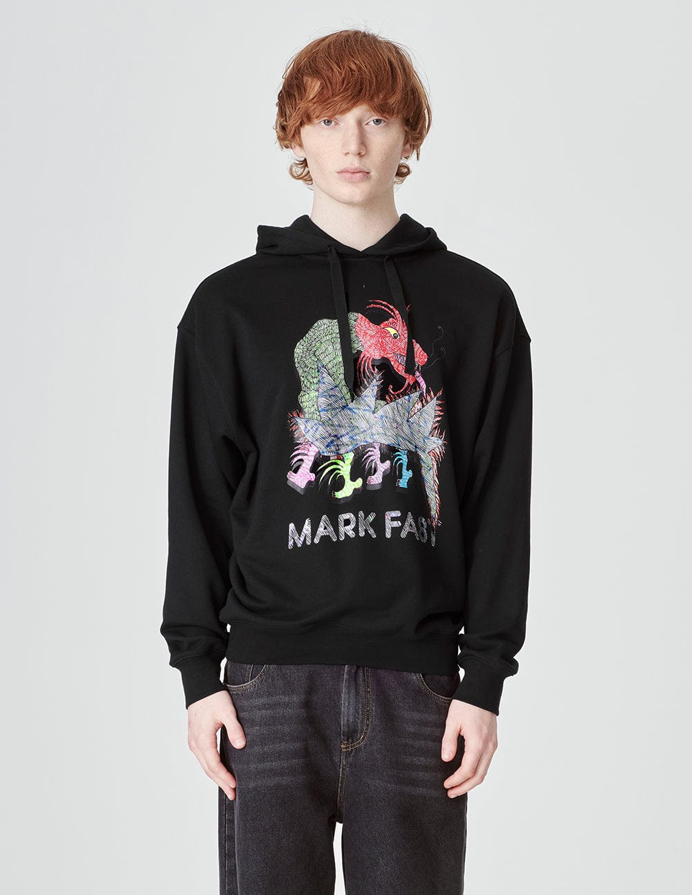 Unisex Printed Cotton Hooded Sweatshirt